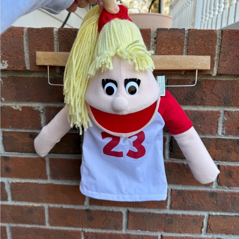 Get Ready Puppet Partners Sports Athletic Caucasian Blonde Plush - Picture 2 of 6